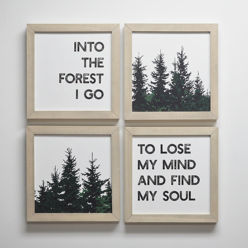 INTO THE FOREST — Quad Set | Four 8x8 Framed Prints – seven4one