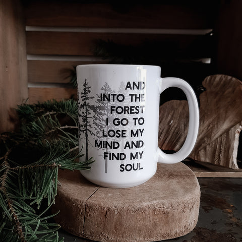 Into the Forest Ceramic Mug - 15 oz  - Free Shipping