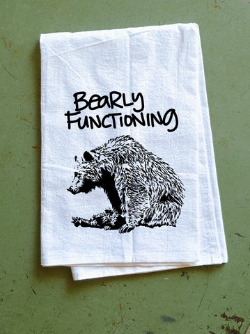 BEAR TEA TOWEL - PUNNY PINES