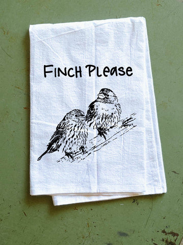 FINCH TEA TOWEL - PUNNY PINES