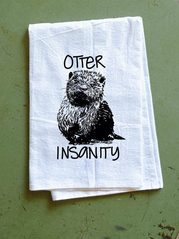 OTTER TEA TOWEL - PUNNY PINES