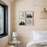 INTO THE FOREST — Quad Set | Four 8x8 Framed Prints