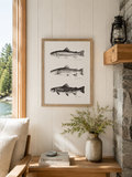 TROUT LINE UP — Framed Art | 12x16