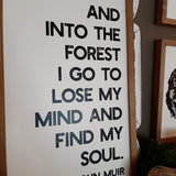 EVERGREEN QUOTE AND INTO THE FOREST